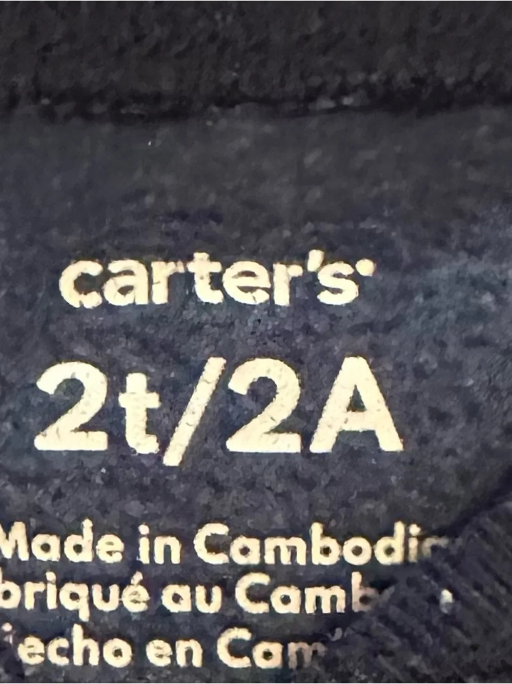 Carter's Navy Blue Fleece Footed Pajamas with Snack Character Print